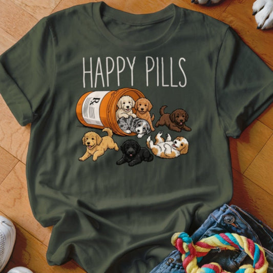 Happy Pills Goldendoodle Shirt - The Pawsitive Initiative