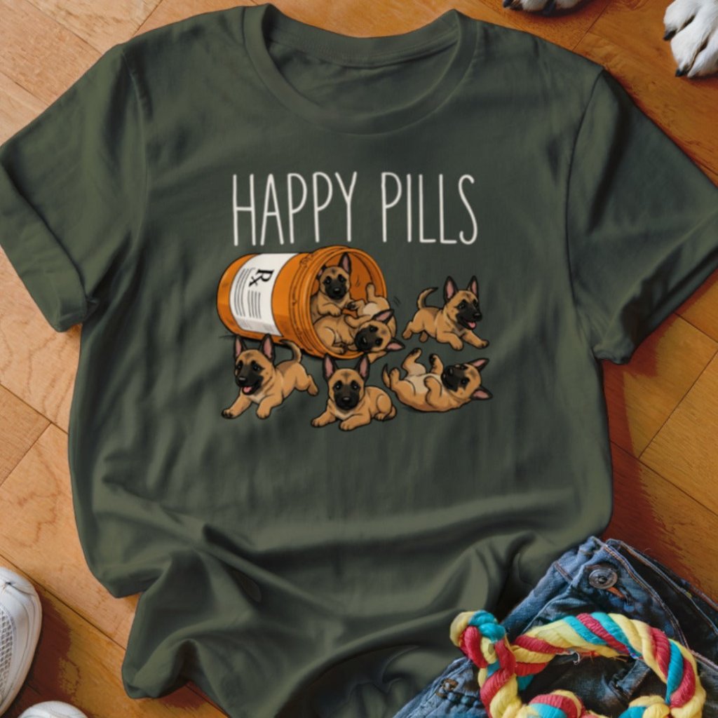 Happy Pills Malinois Shirt - The Pawsitive Initiative