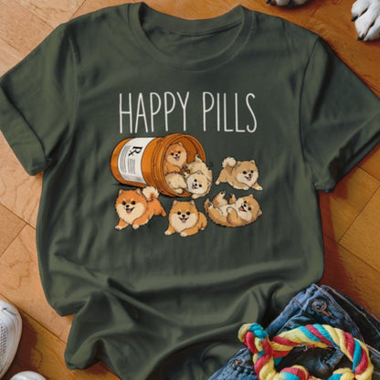 Happy Pills Pomeranian Shirt - The Pawsitive Initiative