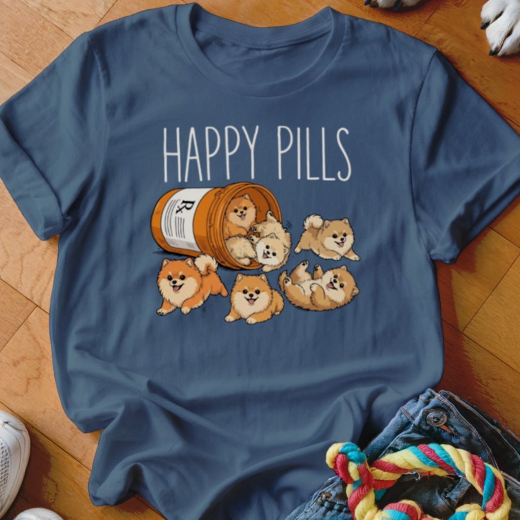 Happy Pills Pomeranian Shirt - The Pawsitive Initiative