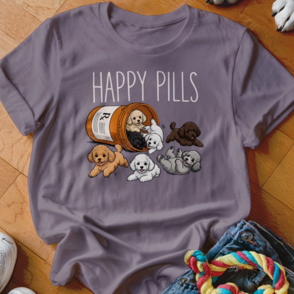 Happy Pills Poodle Shirt - The Pawsitive Initiative