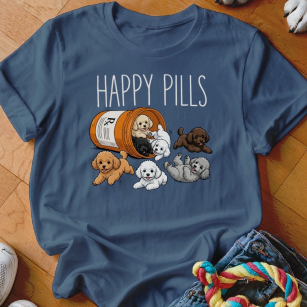 Happy Pills Poodle Shirt - The Pawsitive Initiative