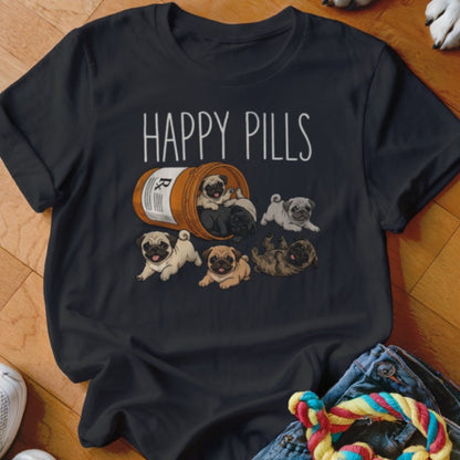 Happy Pills Pug Shirt - The Pawsitive Initiative