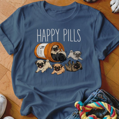 Happy Pills Pug Shirt - The Pawsitive Initiative