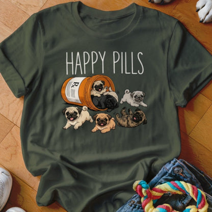Happy Pills Pug Shirt - The Pawsitive Initiative