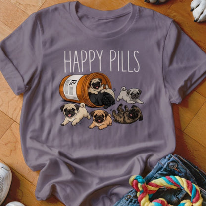 Happy Pills Pug Shirt - The Pawsitive Initiative