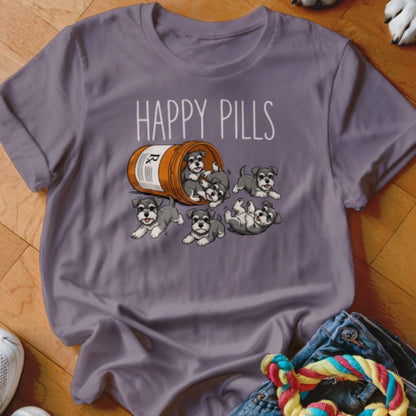 Happy Pills Schnauzer Shirt - The Pawsitive Initiative