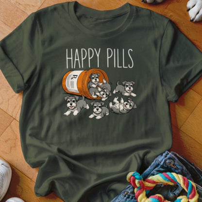 Happy Pills Schnauzer Shirt - The Pawsitive Initiative