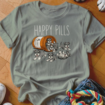 Happy Pills Schnauzer Shirt - The Pawsitive Initiative