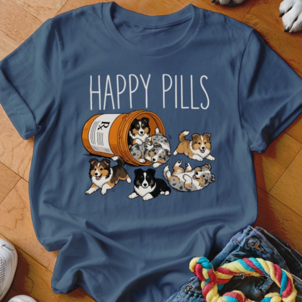 Happy Pills Sheltie Shirt - The Pawsitive Initiative