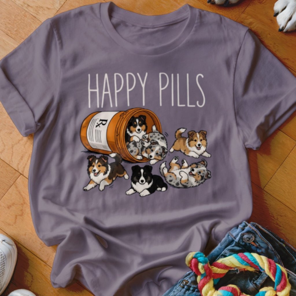 Happy Pills Sheltie Shirt - The Pawsitive Initiative