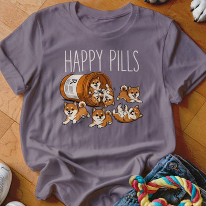 Happy Pills Shiba Inu Shirt - The Pawsitive Initiative