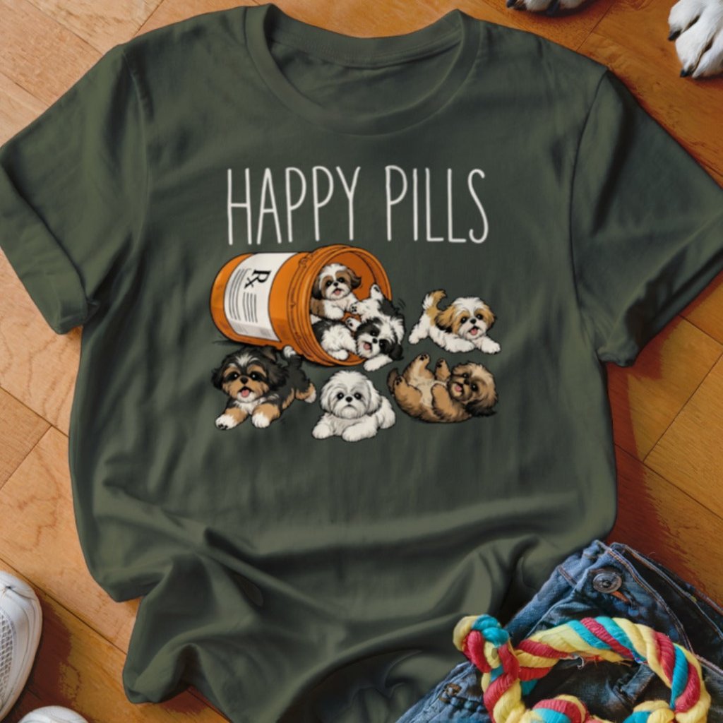Happy Pills Shih Tzu Shirt - The Pawsitive Initiative
