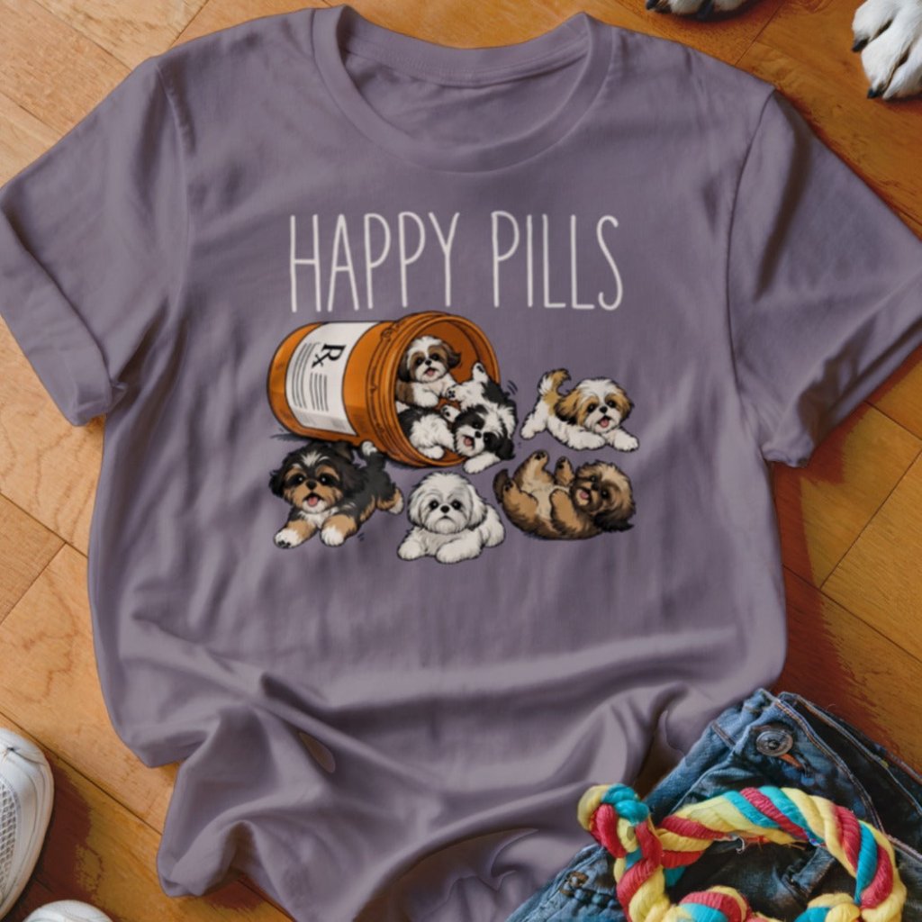 Happy Pills Shih Tzu Shirt - The Pawsitive Initiative