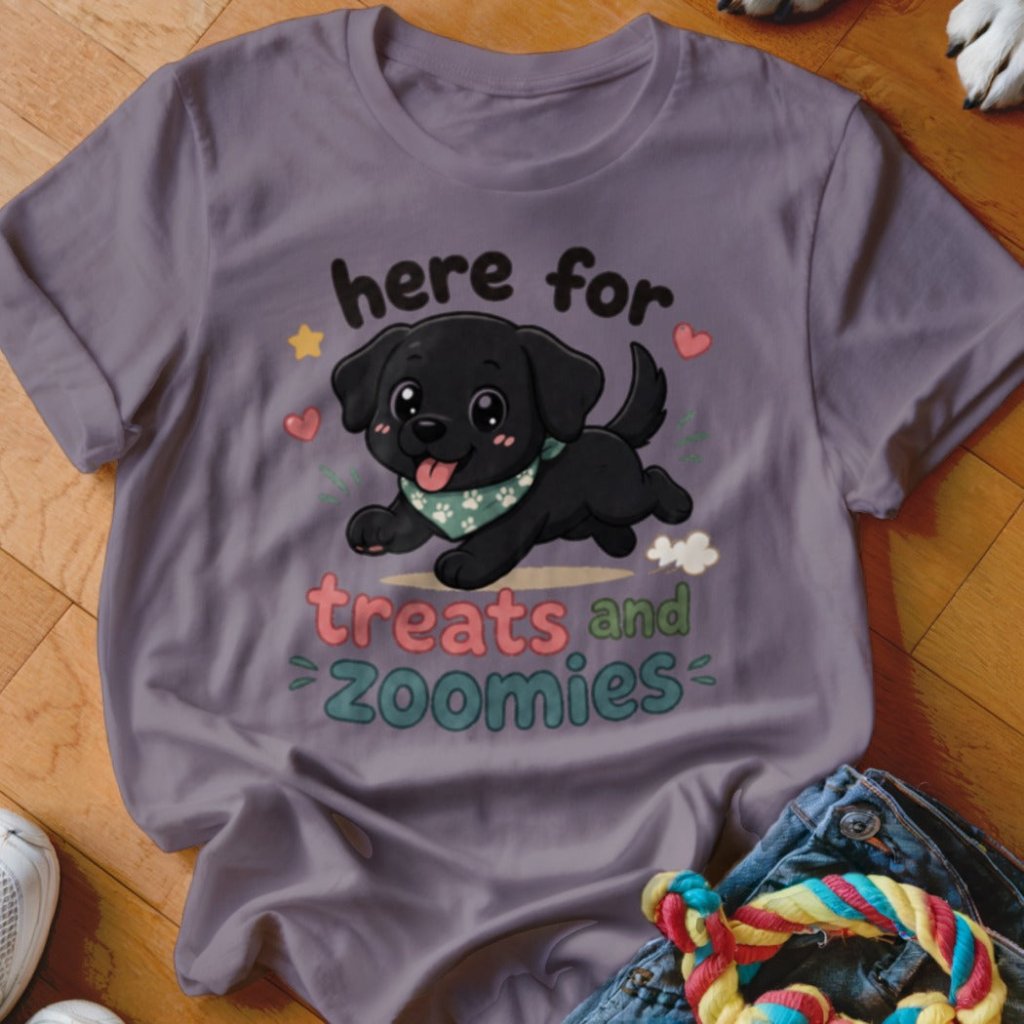 Here For Treats and Zoomies Shirt - The Pawsitive Initiative