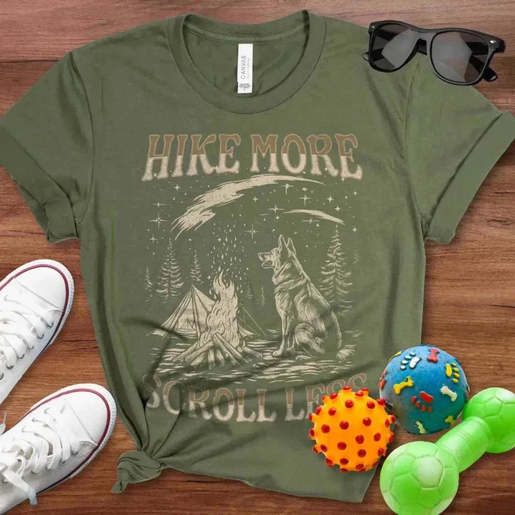 Hike More Scroll Less Shirt - The Pawsitive Initiative