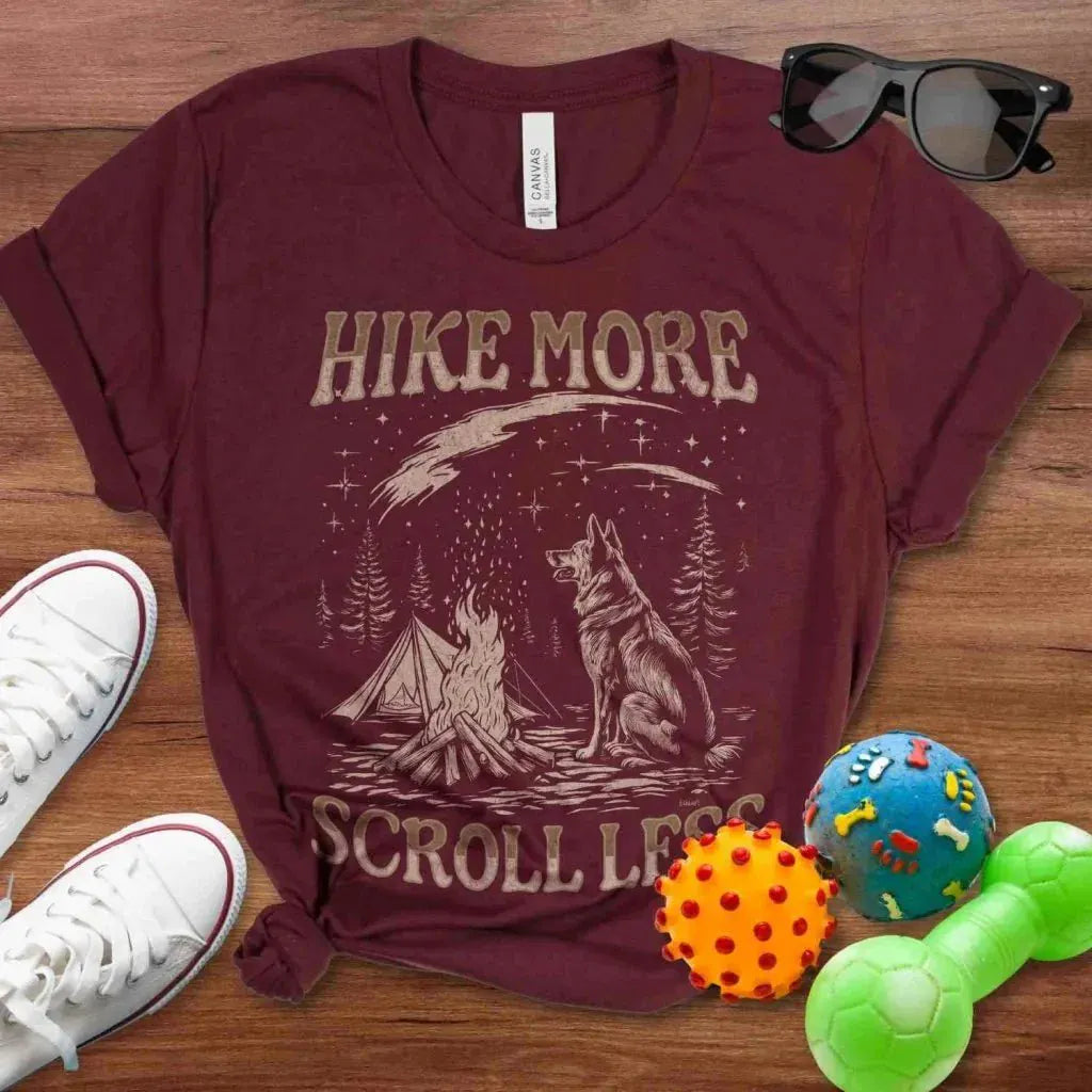 Hike More Scroll Less Shirt - The Pawsitive Initiative
