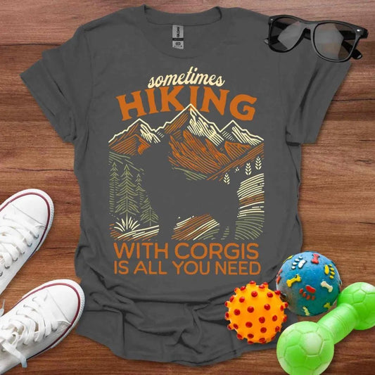 Hiking w Corgis Shirt - The Pawsitive Initiative