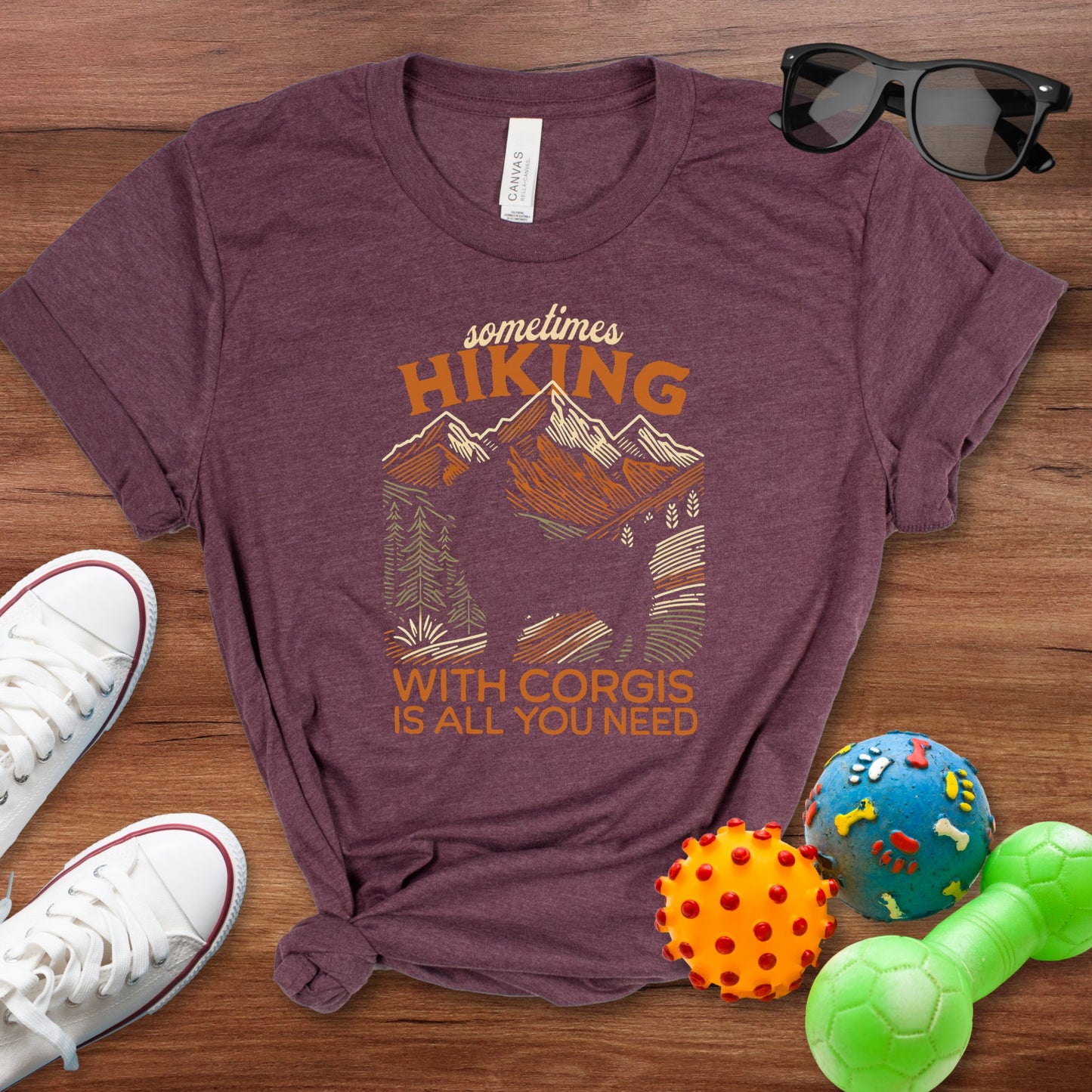 Hiking with Corgis Shirt - The Pawsitive Initiative