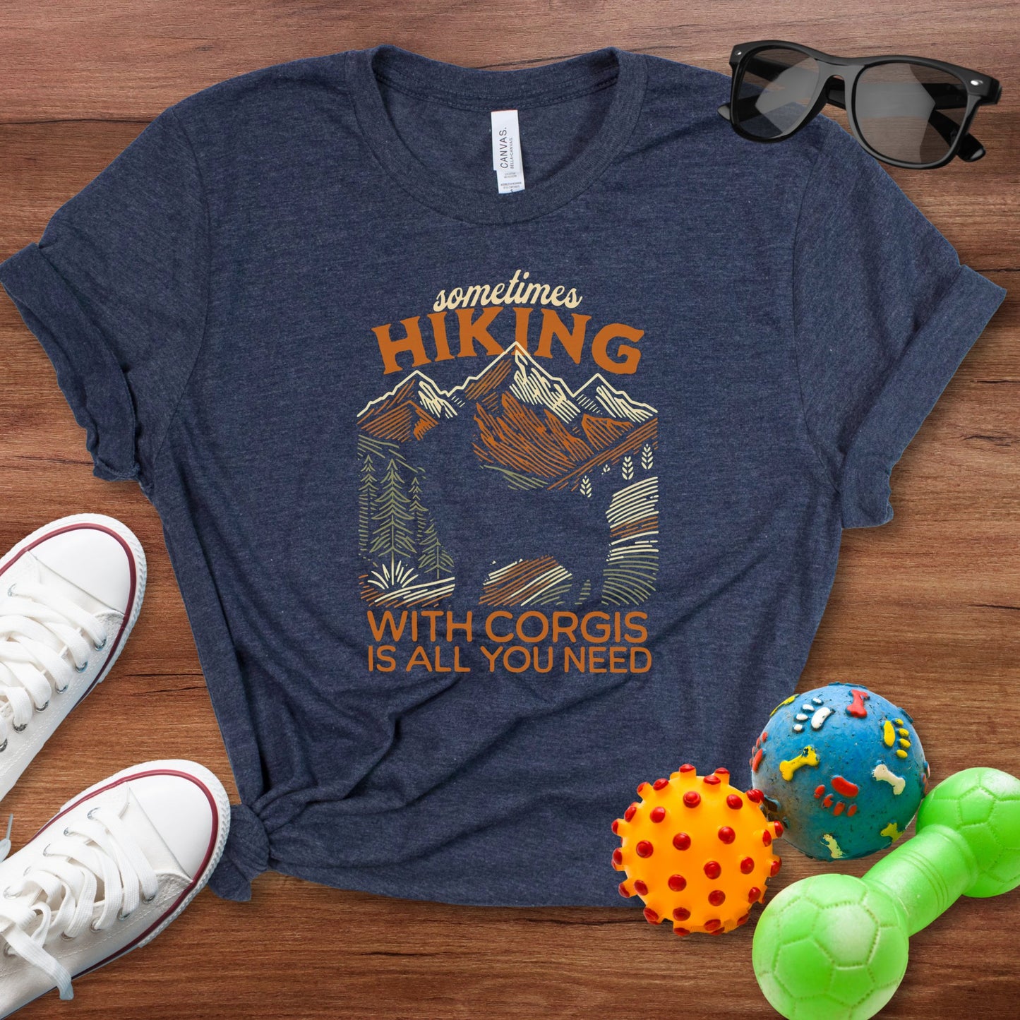 Hiking with Corgis Shirt - The Pawsitive Initiative