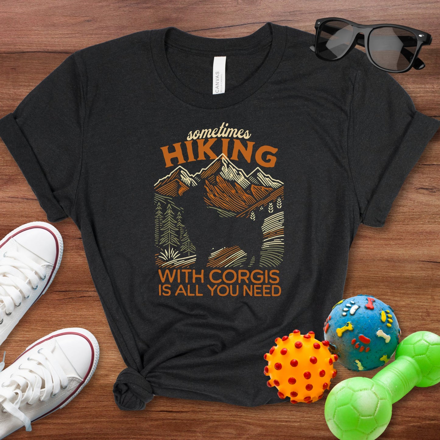 Hiking with Corgis Shirt - The Pawsitive Initiative