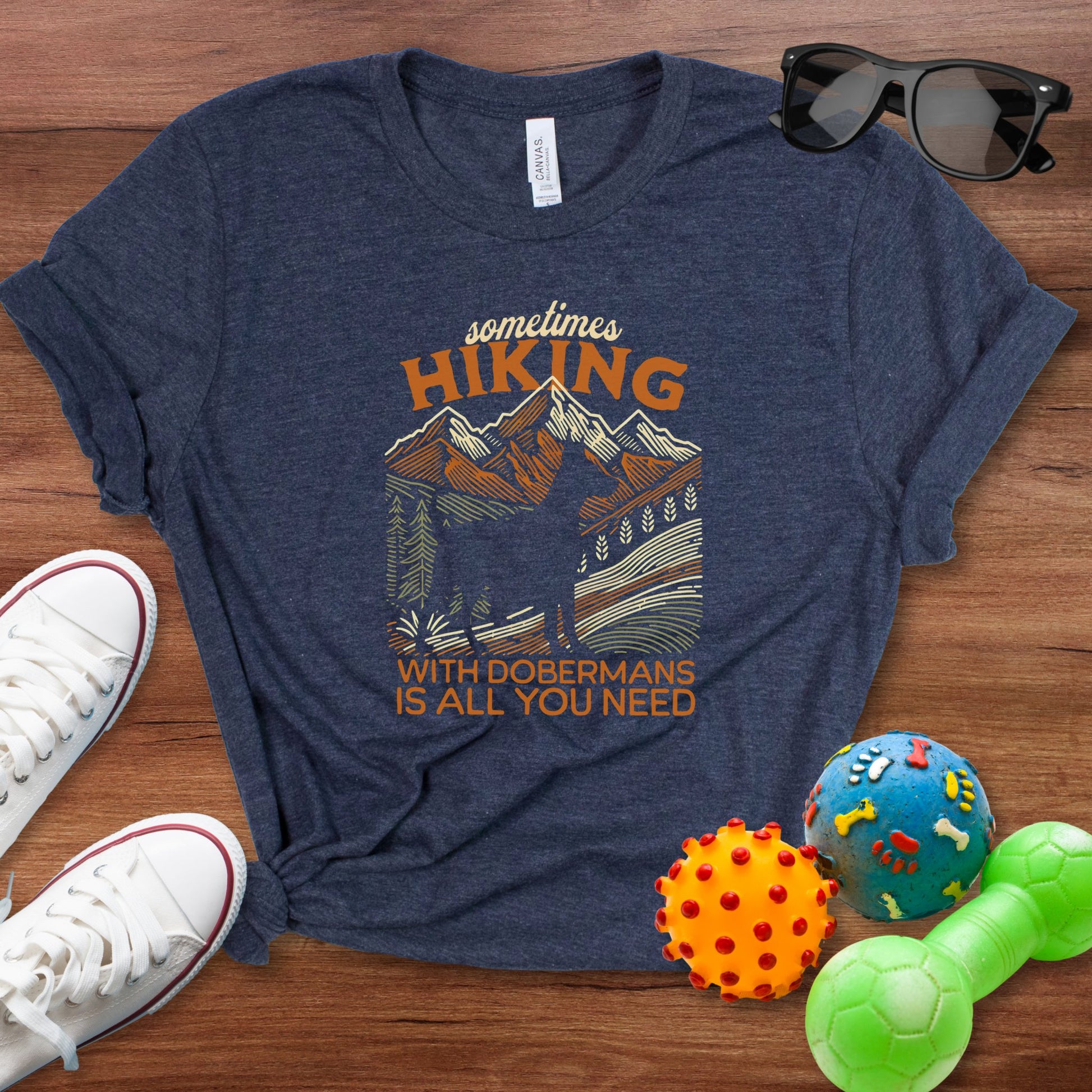 Hiking with Dobermans Shirt - The Pawsitive Initiative