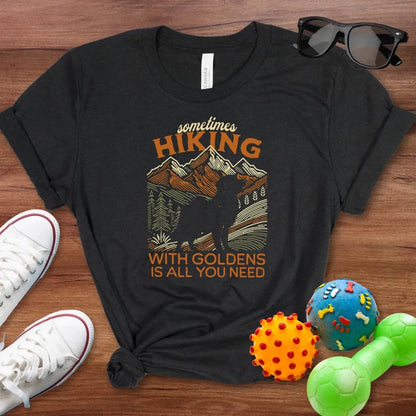 Hiking with Goldens Shirt - The Pawsitive Initiative
