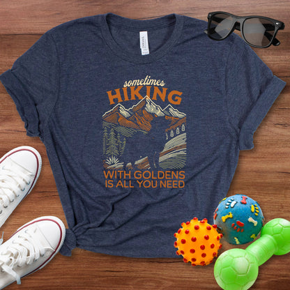 Hiking with Goldens Shirt - The Pawsitive Initiative