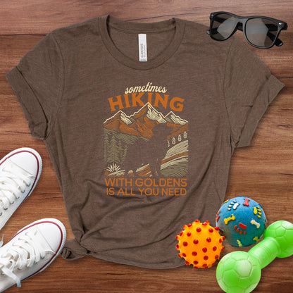 Hiking with Goldens Shirt - The Pawsitive Initiative