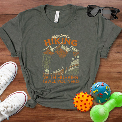 Hiking with Huskies Shirt - The Pawsitive Initiative