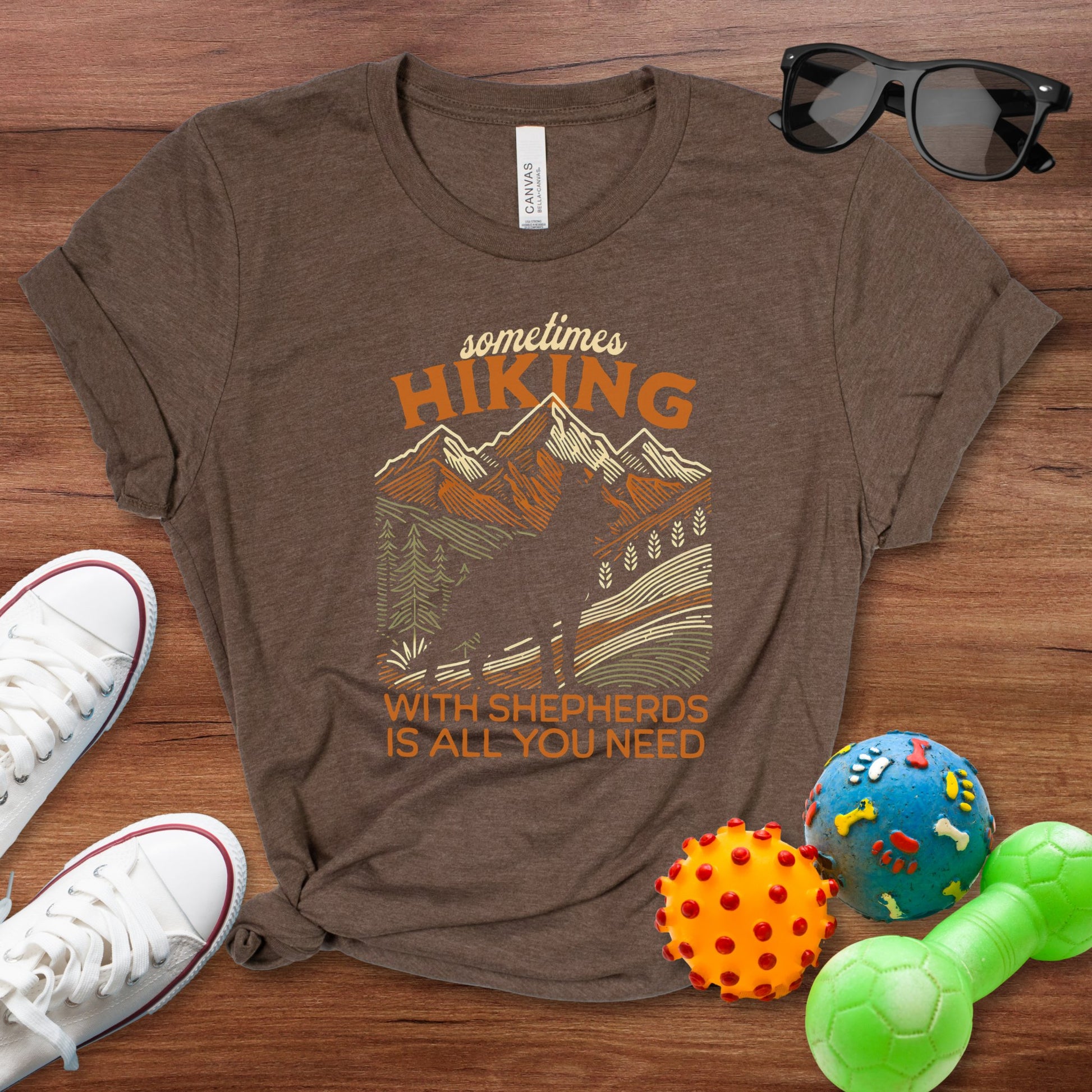 Hiking with Shepherds Shirt - The Pawsitive Initiative