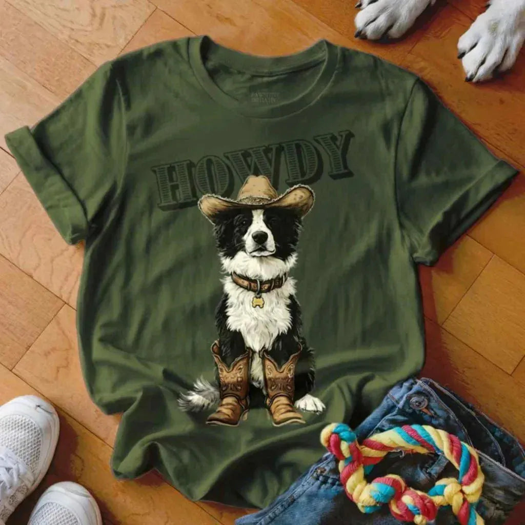 Howdy Border Collie Shirt - The Pawsitive Initiative