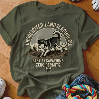 Husky Unsolicited Landscaping Co Shirt - The Pawsitive Initiative