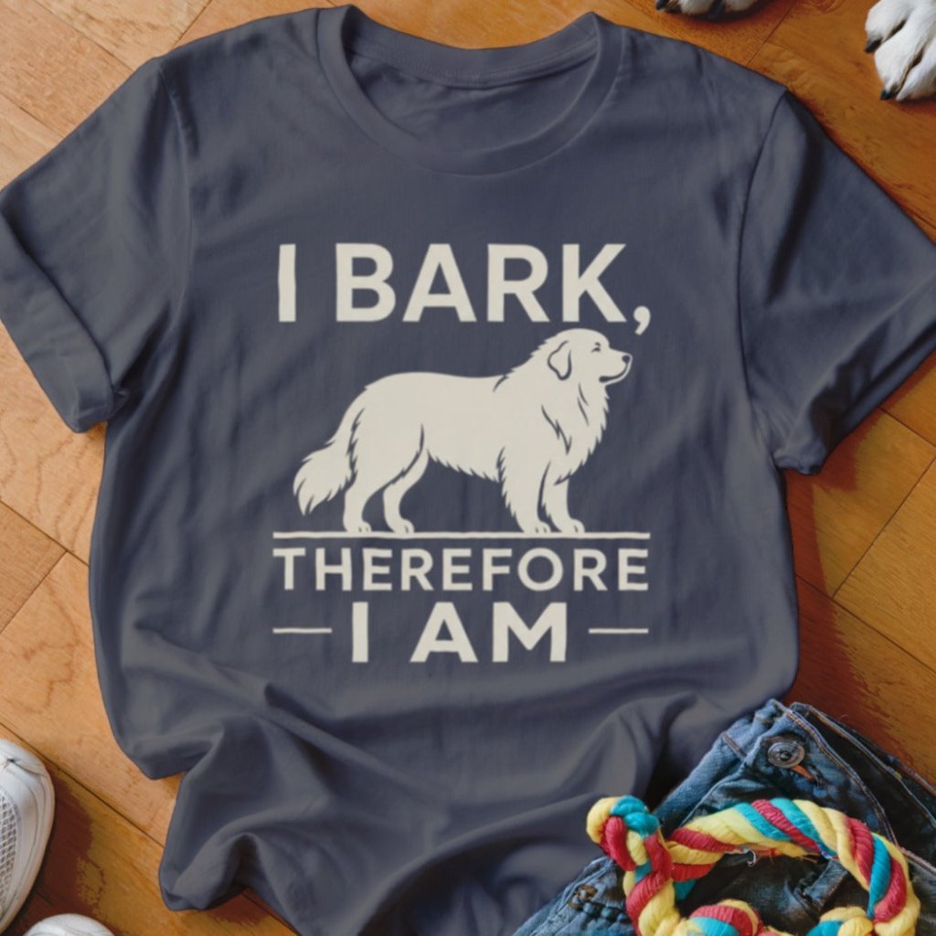 I Bark Therefore I am Shirt - The Pawsitive Initiative