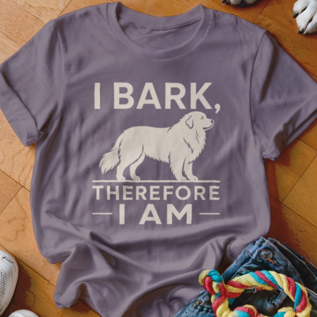 I Bark Therefore I am Shirt - The Pawsitive Initiative