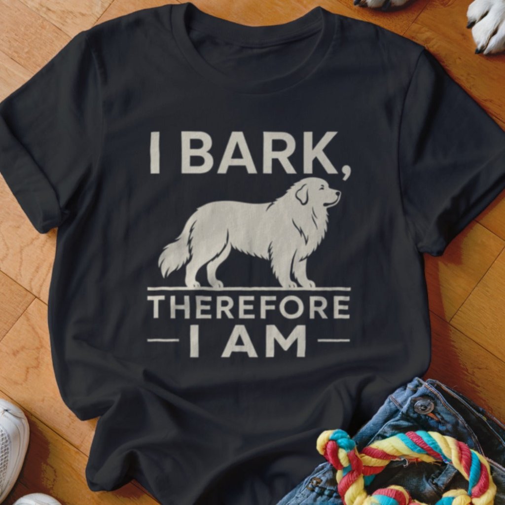 I Bark Therefore I am Shirt - The Pawsitive Initiative
