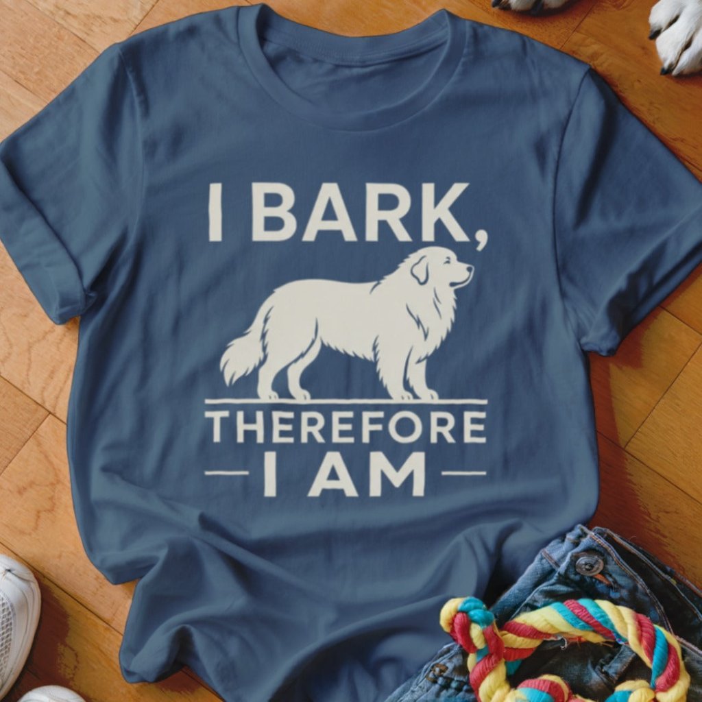 I Bark Therefore I am Shirt - The Pawsitive Initiative
