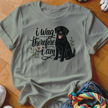 I Wag Therefore I Am Shirt - The Pawsitive Initiative