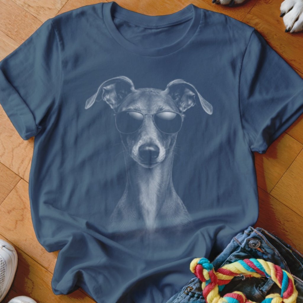 Iggy in Aviators Shirt - The Pawsitive Initiative