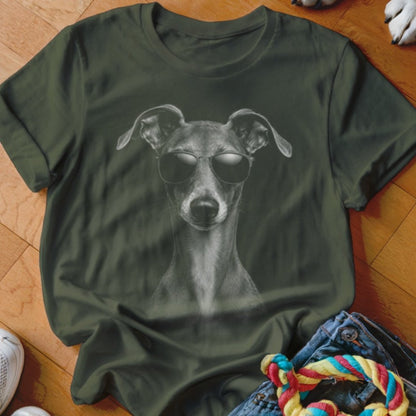 Iggy in Aviators Shirt - The Pawsitive Initiative