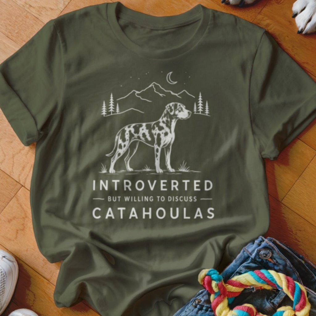 Introverted But Willing To Discuss Catahoulas Shirt - The Pawsitive Initiative