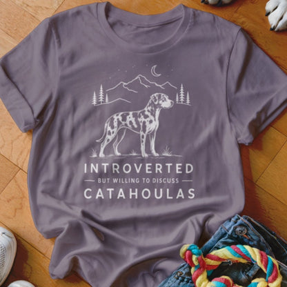 Introverted But Willing To Discuss Catahoulas Shirt - The Pawsitive Initiative