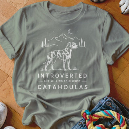 Introverted But Willing To Discuss Catahoulas Shirt - The Pawsitive Initiative