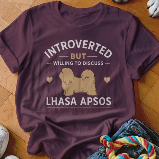 Introverted But Willing To Discuss Lhasa Apsos Shirt - The Pawsitive Initiative