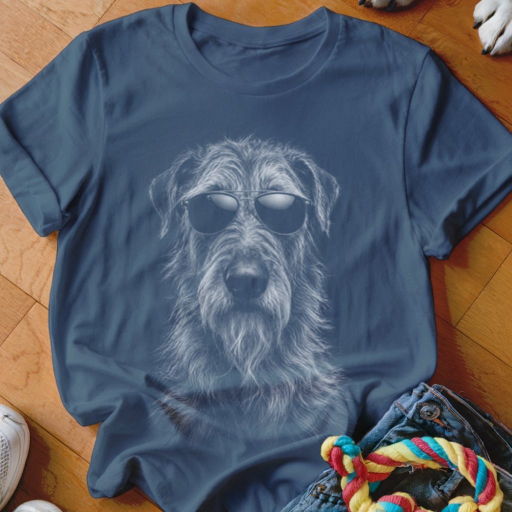 Irish Wolfhound in Aviators Shirt - The Pawsitive Initiative