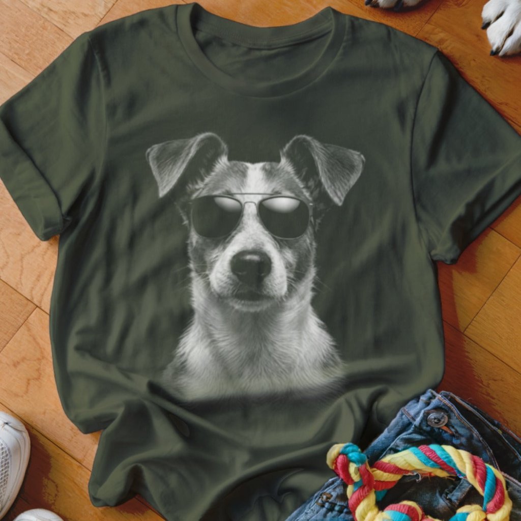 Jack Russell in Aviators Shirt - The Pawsitive Initiative