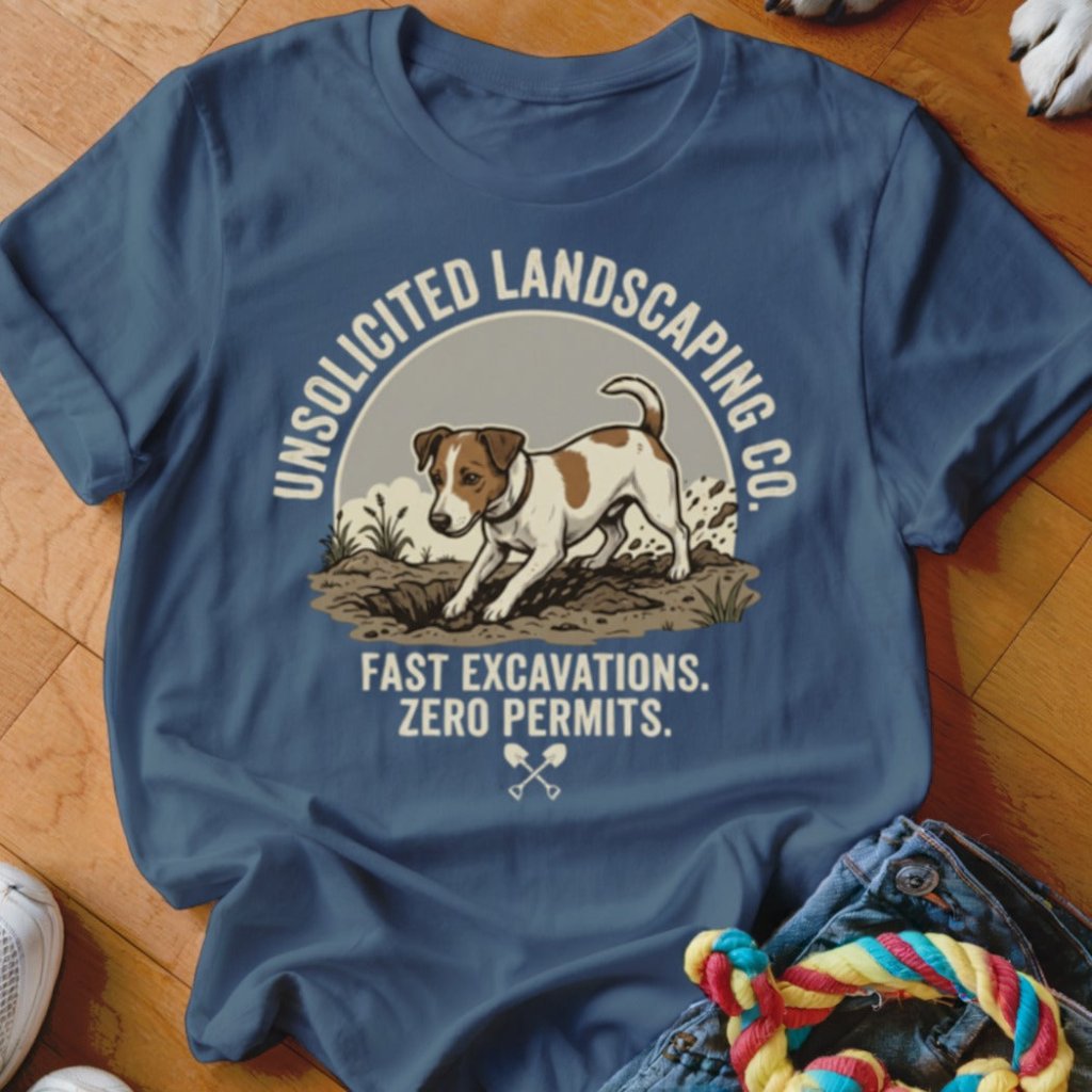 Jack Russell Unsolicited Landscaping Co Shirt - The Pawsitive Initiative