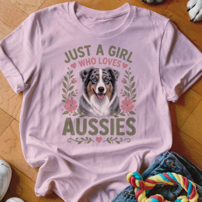 Just A Girl Who Loves Aussies Shirt - The Pawsitive Initiative