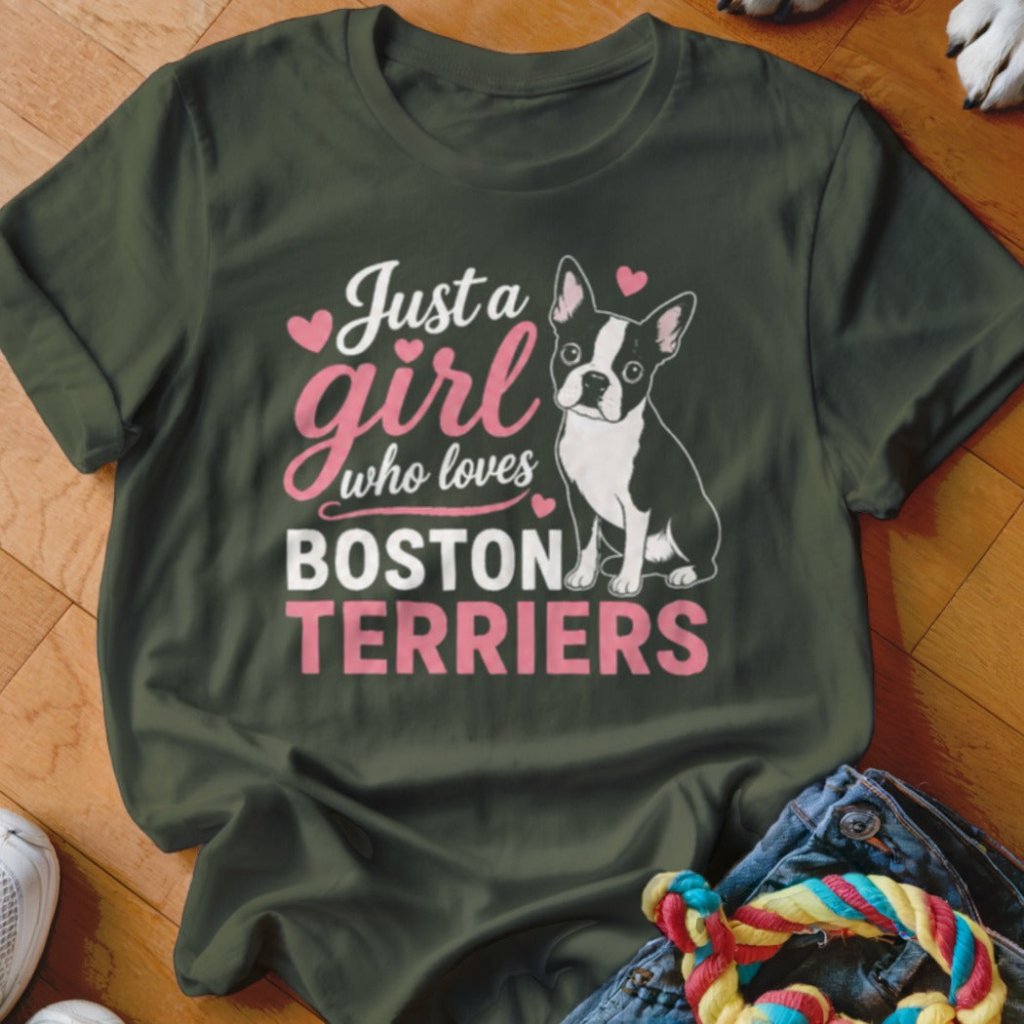 Just a Girl Who Loves Boston Terriers Shirt - The Pawsitive Initiative