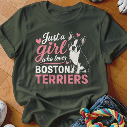 Just a Girl Who Loves Boston Terriers Shirt - The Pawsitive Initiative